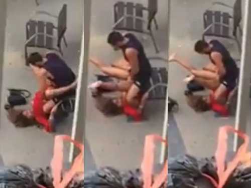 horny couple fuckin outdoor in bustand