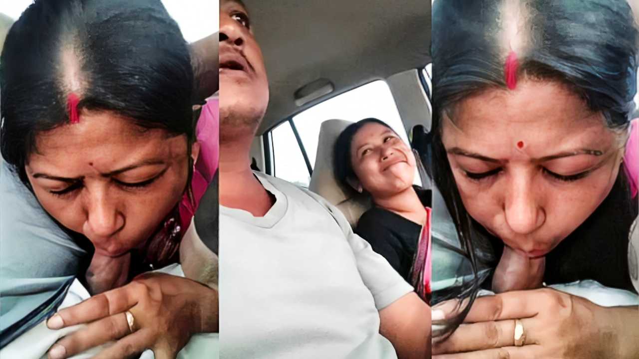 Bhabhi blowjob in running car - This Assamese Bhabhi Giving Deepthroat in Pink Saree